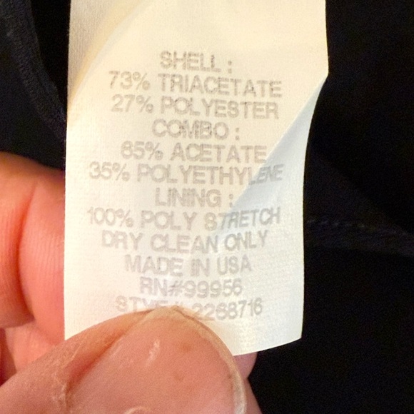 Shoshanna Mini Dress Black & White Ruffled Cap Sleeve Size 12 - Picture 7 of 8